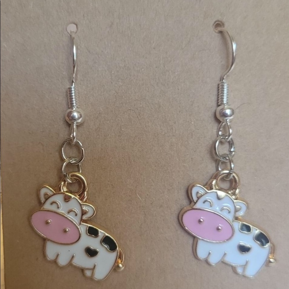 Super Cute Cow Earrings